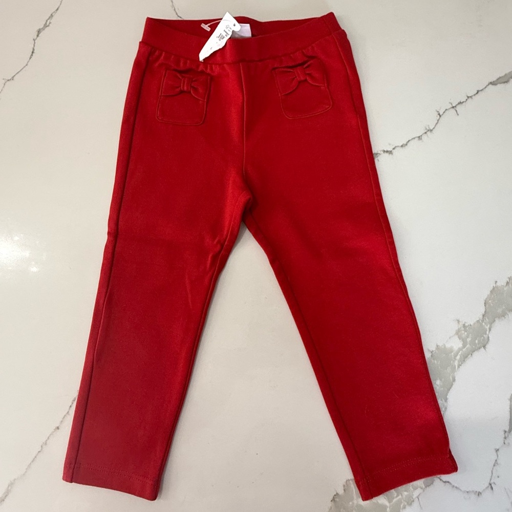GAP Red Kids Leggings with Bow Details